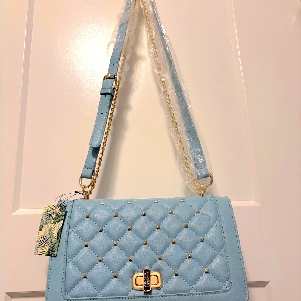 Bradley Mishka Blue Quilted Shoulder Bag